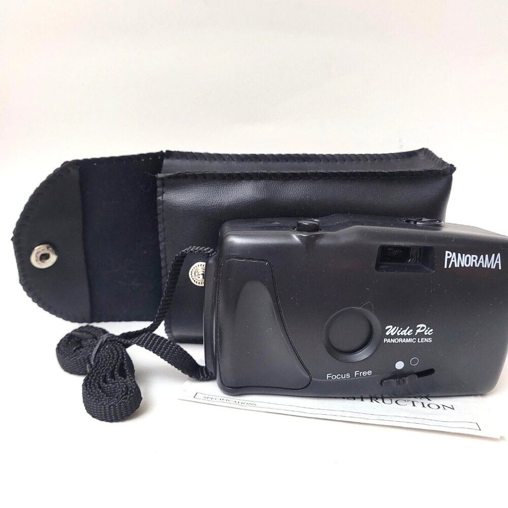 Vintage Panorama Wide Pic 35mm Film Camera Panoramic Lens w/ Case, Used